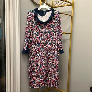 Turtles & Tees girls tennis golf floral long sleeves dress with pockets size XL